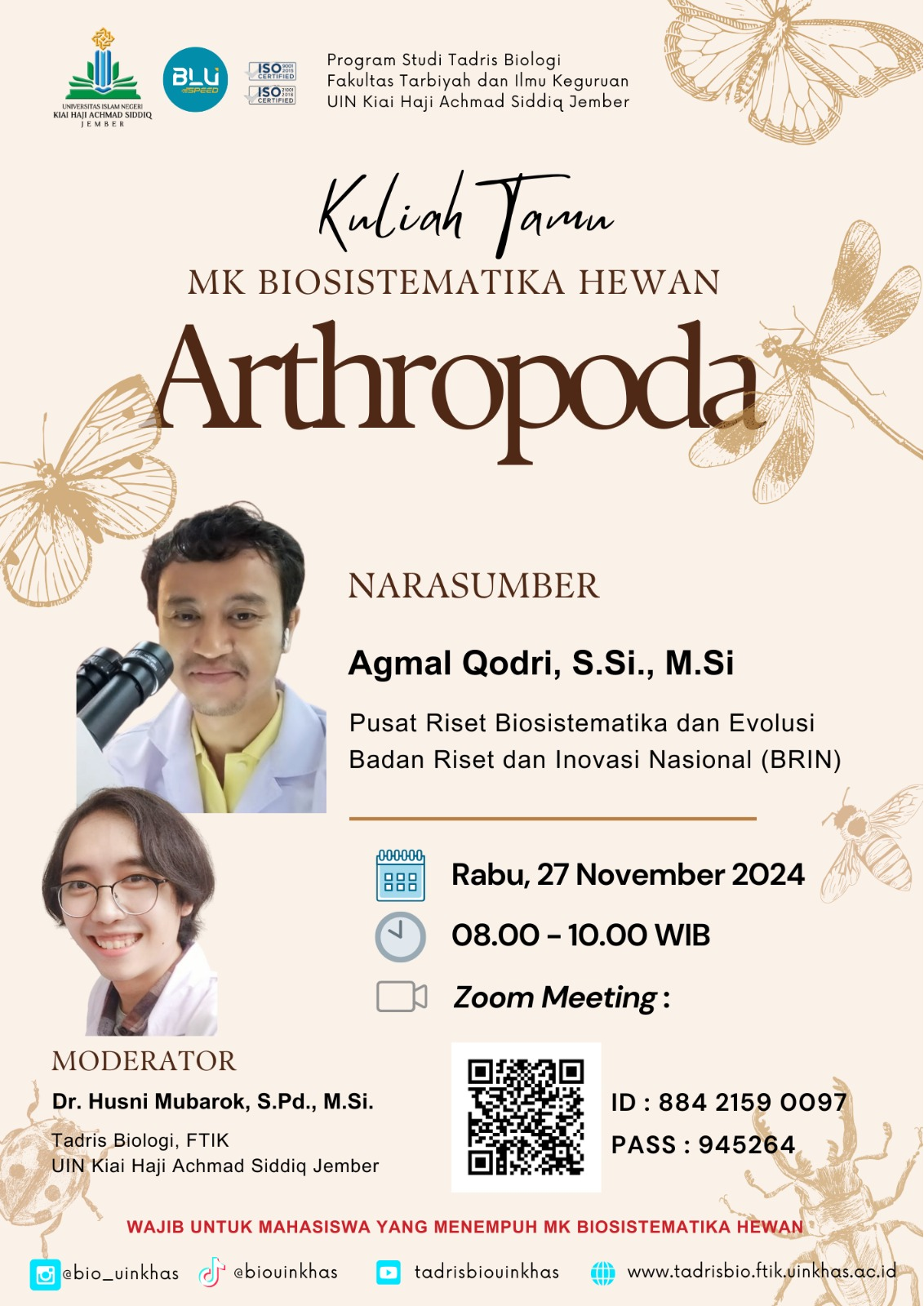 Kuliah Tamu Matakuliah Biosistematika Hewan